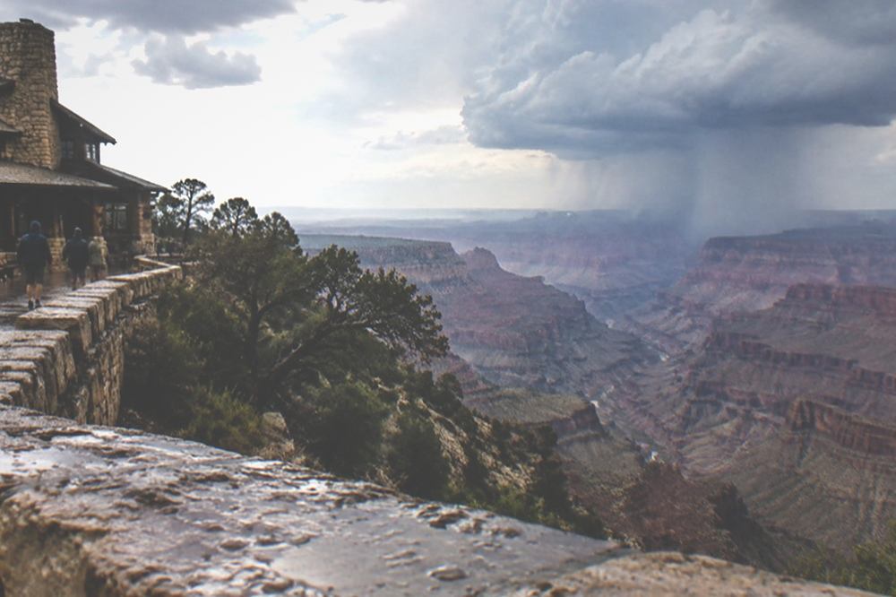 Bright Angel Canyon and the inner gorge of the Grand Canyon from the South Rim